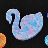 Lab Created Opals – Light Blue Opal Swan - Shelly Crag Imports