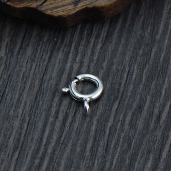 925 Sterling Silver Ring Spring Clasps for Necklaces and Bracelets, 4 ea. Various Sizes