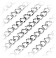 Sterling Silver Chain by the Meter Bulk, Large 2.5mm Twisted Oval Curb Chain