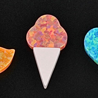 Lab Created Opals – Orange Opal Ice Cream Cone - Shelly Crag Imports