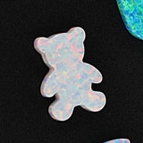 Lab Created Opals – White Opal Bear - Shelly Crag Imports