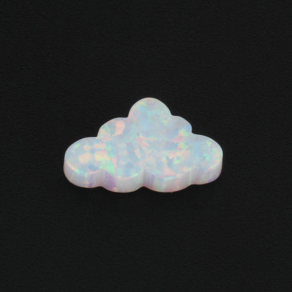Lab Created Opal Beads White Opal Fluffy Cloud - Shelly Crag Imports