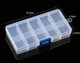 Polypropylene Small Divided Storage Box, 4.8x2.5x0.9 in