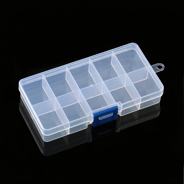 Polypropylene Small Divided Storage Box, 4.8x2.5x0.9 in