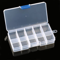 Polypropylene Small Divided Storage Box, 4.8x2.5x0.9 in