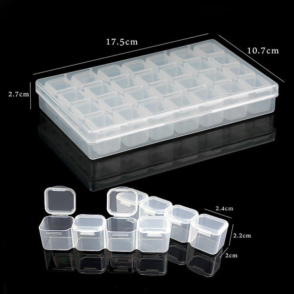Polypropylene Medium Divided Storage Box With Subcontainers, 6.9x4.2x1.1 in