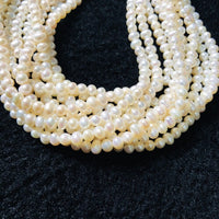 White Freshwater Potato Pearls, 15in Strand