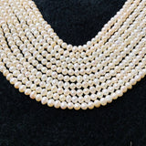 White Freshwater Potato Pearls, 15in Strand