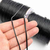 Waxed Polyester Braided Cord, Black