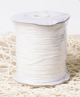 Waxed Polyester Braided Cord, White