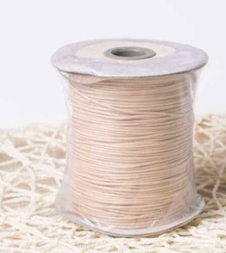 Waxed Polyester Braided Cord, Beige