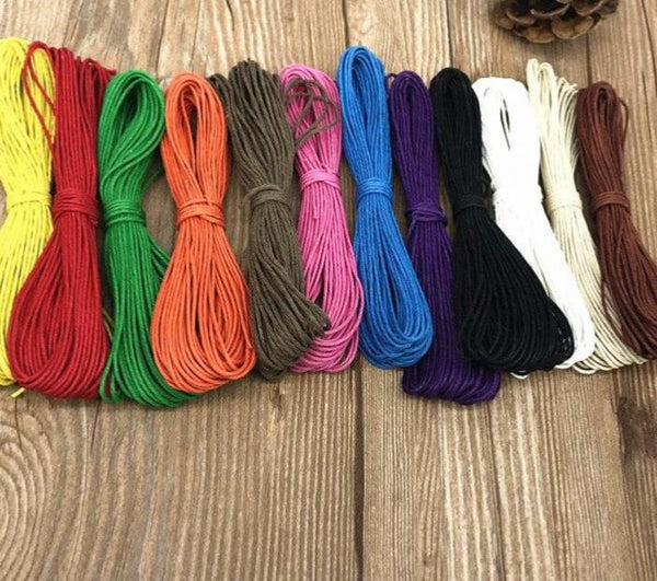 0.5 mm Waxed Hemp Cord, 12 Assorted Colors Included