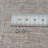 Sterling Silver Spacer Daisy Beads, 10 ea.