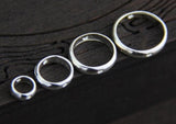 Sterling Silver Round Bead Frames, 4 ea.