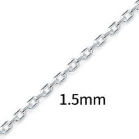 Sterling Silver Chain by the Meter Bulk, Open Cable Links, 1.5mm