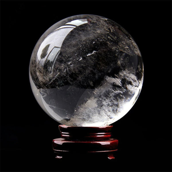 Crackle Clear Quartz Crystal Ball - Shelly Crag Imports
