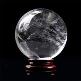 Crackle Clear Quartz Crystal Ball - Shelly Crag Imports